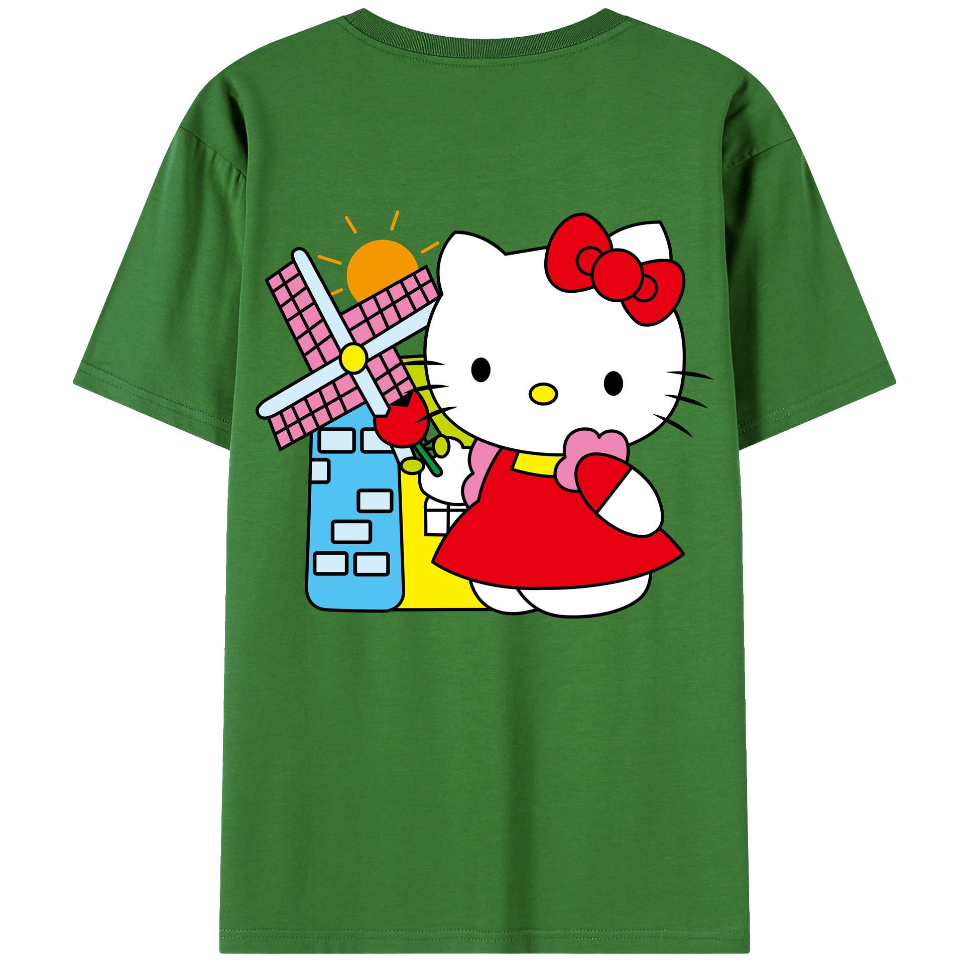 （画像用） Hello Kitty ハローキティ レディース半袖Tシャツ(バックプリント)